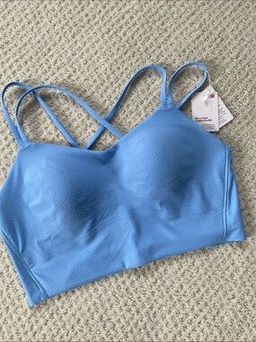 NWT Lululemon Like a Cloud Longline Bra - Light Blue, 10